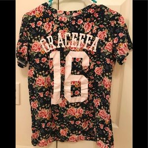Joey Graceffa Team Floral T-Shirt Size Small